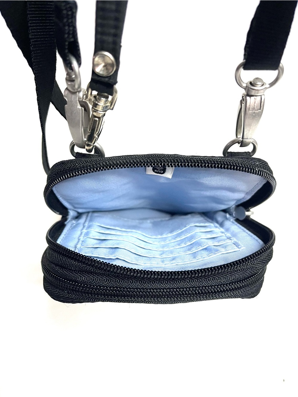 Baggallini Take Two RFID Crossbody, Wristlet in Black - Picture 4 of 8